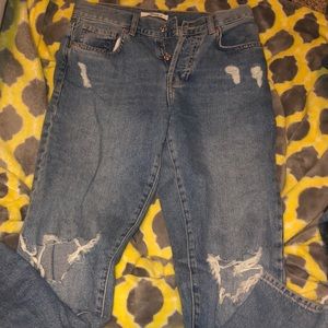Forever 21 bf jeans high waisted size 24